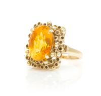 A Yellow Gold and Citrine Ring, 7.00 dwts.