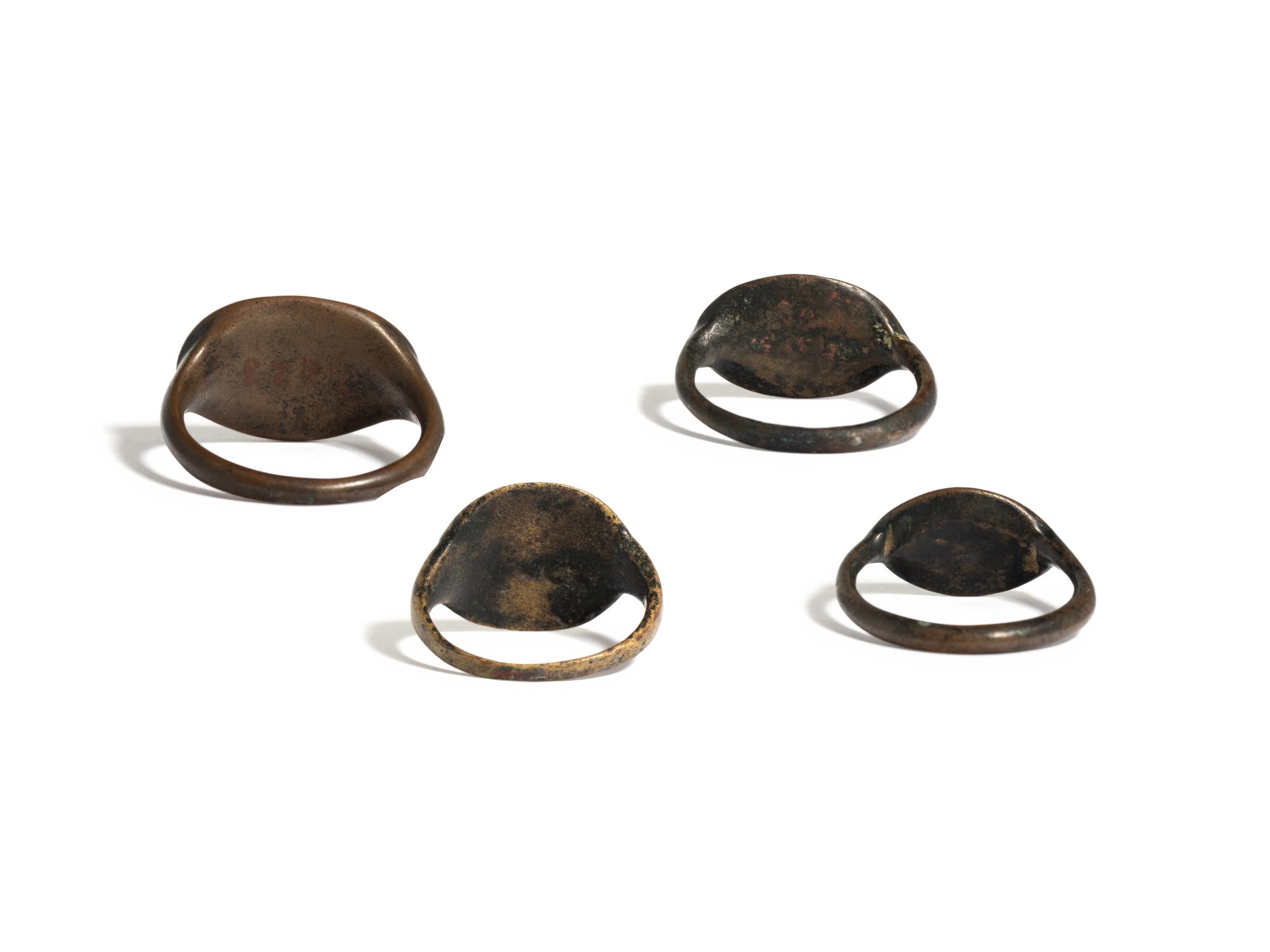 Four Greek Bronze Finger Ring