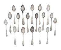 A Collection of American Silver Teaspoons