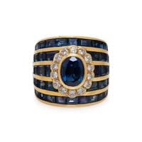SAPPHIRE AND DIAMOND RING