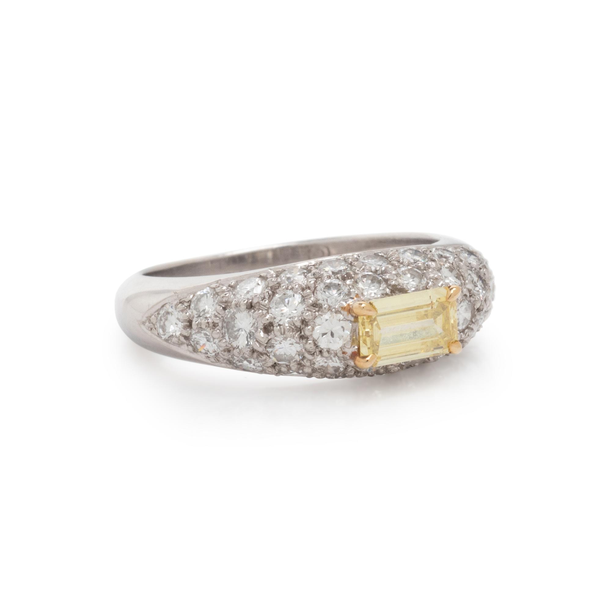 VAN CLEEF & ARPELS, YELLOW DIAMOND AND DIAMOND RING