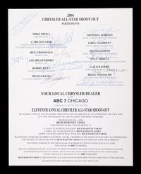 A 2004 Chrysler Golf Shootout Multi Signed Autograph Invitation Including Michael Jordan (Beckett Authentication Services Letter BAS Certified),