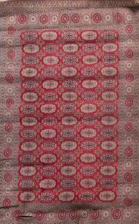 A Shiraz Wool and Silk Rug 7 feet x 4 feet 7 inches.