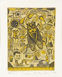 A Group of Four Prints ( Atomic Ant; Transformation of the (June Whore), 95; Wasp at Twilight, 97; and Cicada Making Rain, 96)