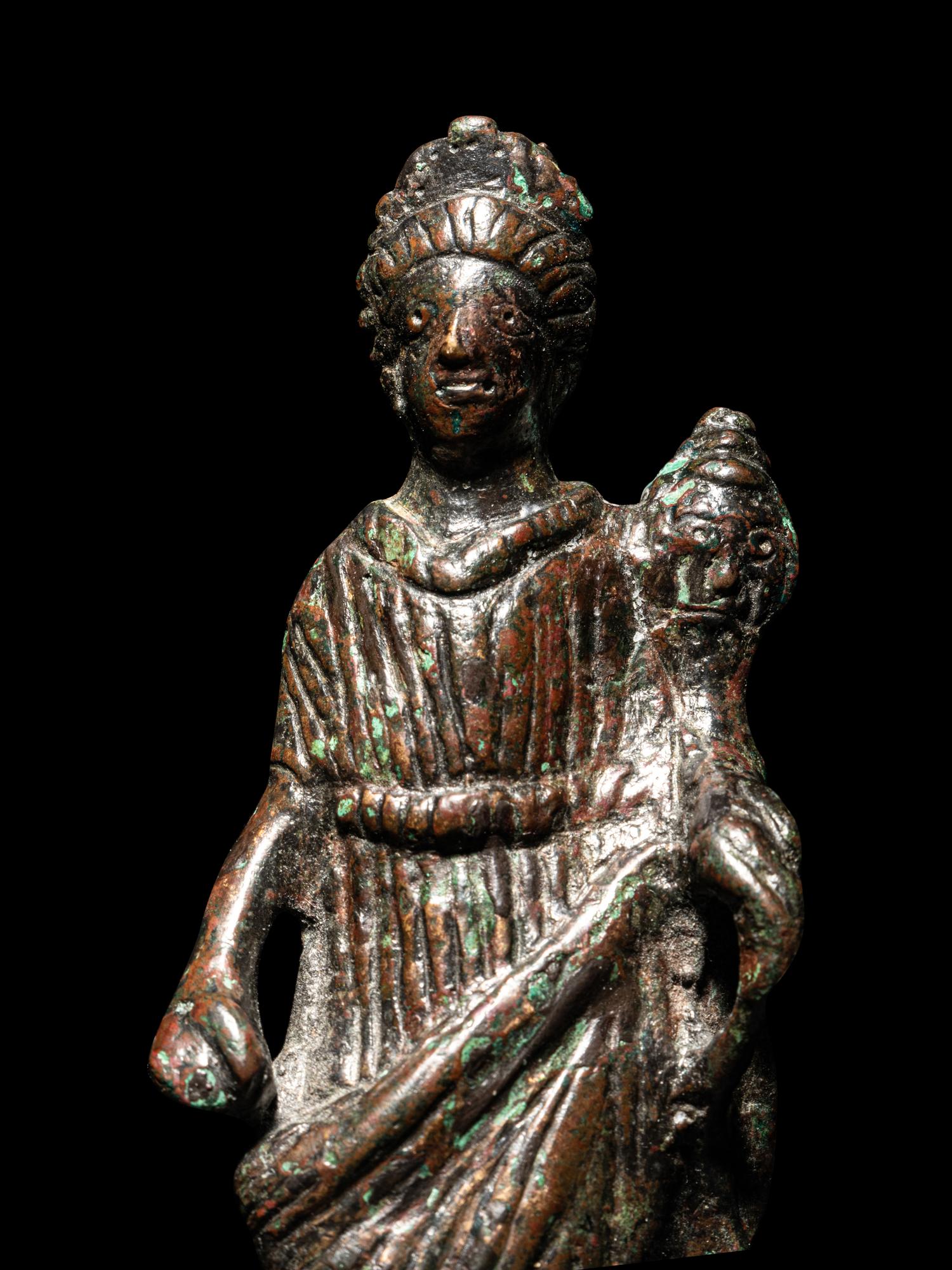 A Roman Bronze Fortuna