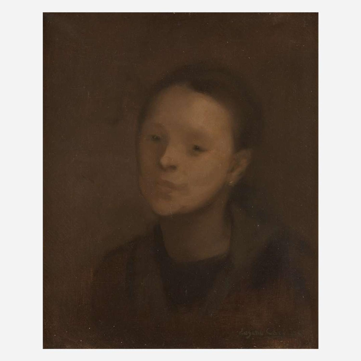 Eugène Carrière (French, 1849–1906) Portrait de Jeune Fille