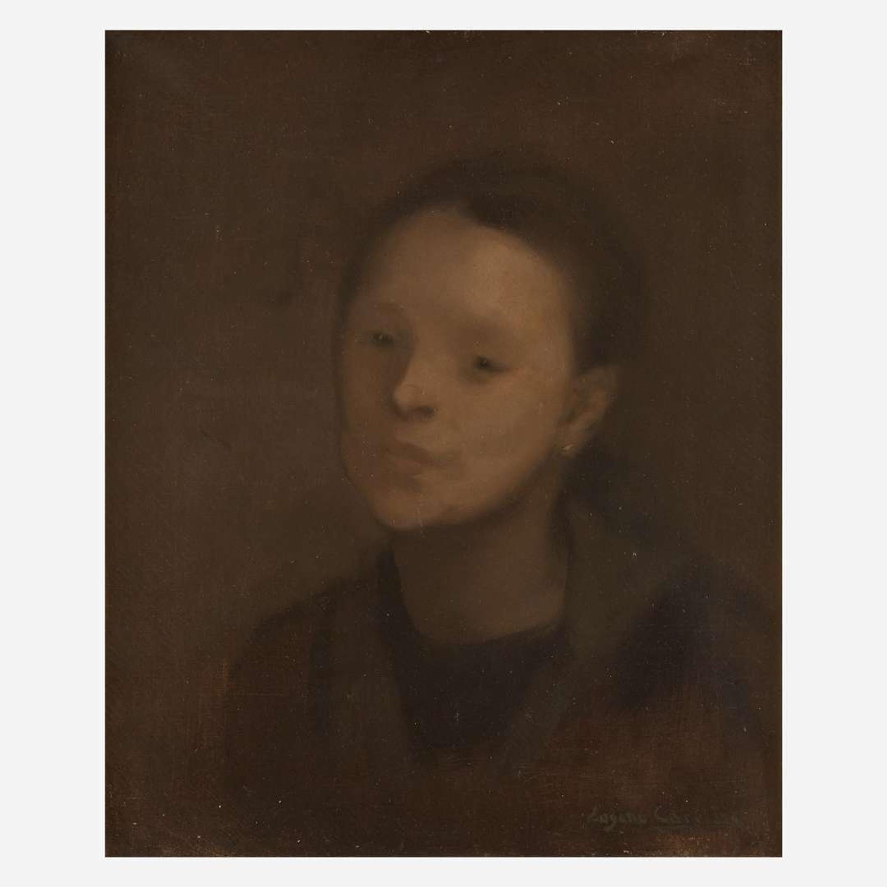 Eugène Carrière (French, 1849–1906) Portrait de Jeune Fille