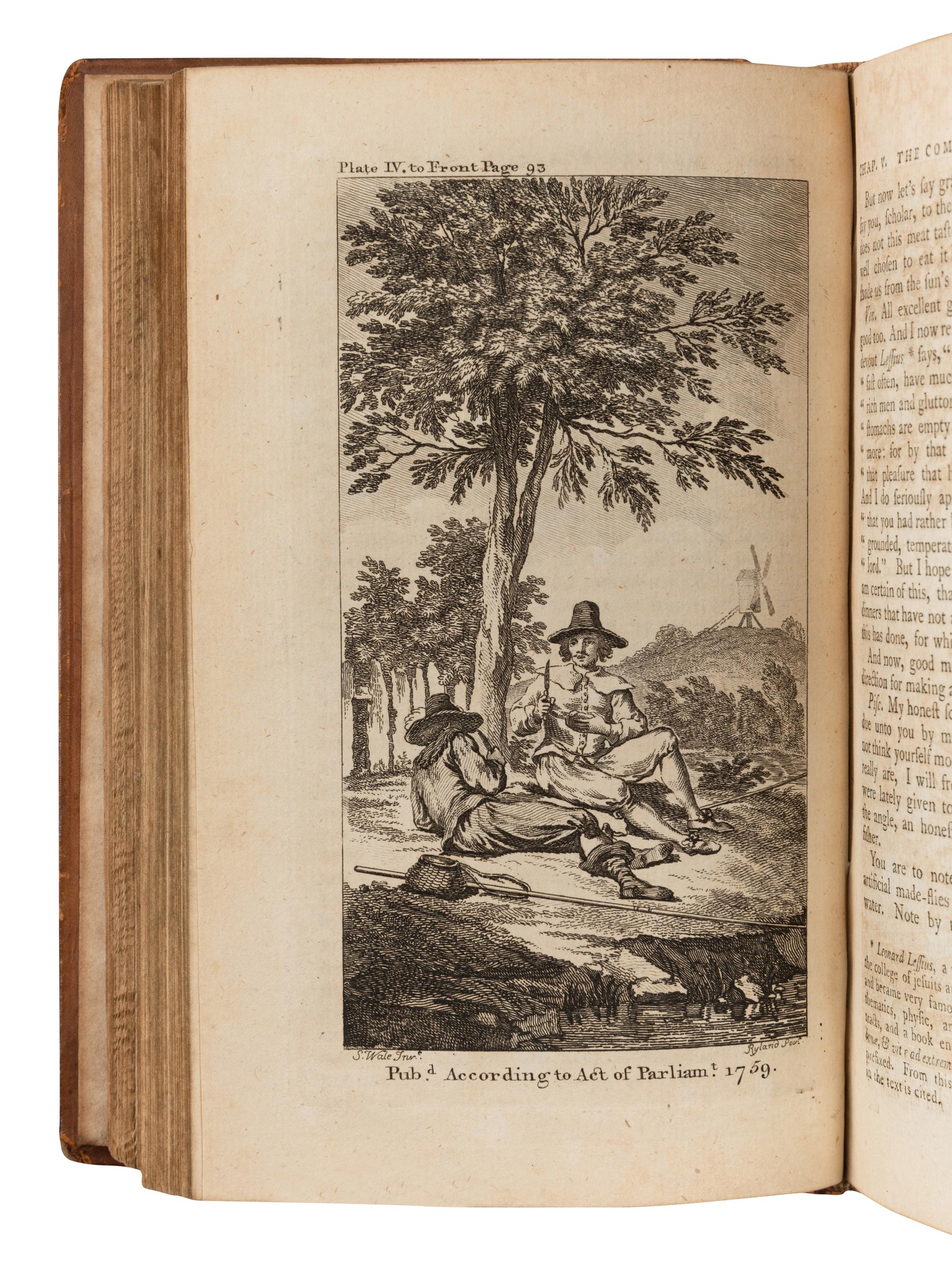 WALTON, Izaak (1593-1683) and Charles COTTON (1630-1687). The Compleat Angler. Sir John Hawkis, editor. London: John, Francis, and Charles Rivington, 1784.