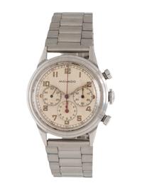 MOVADO, VINTAGE, STAINLESS STEEL CHRONOGRAPH WRISTWATCH
