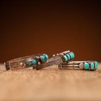 Navajo Silver and Turquoise Cuff Bracelets