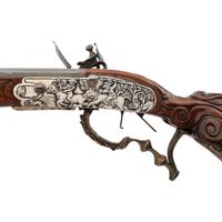 Contemporary Flintlock Rifle with Venus and Adonis Motifs