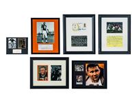 A Collection of Six Chicago Bears Hall of Fame Signed Displays Featuring Doug Atkins, Stan Jones, George McAfee, George Musso, George Connor and Mike Ditka