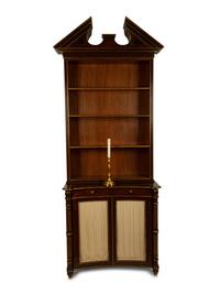 A Pair of George III Style Rosewood Grained Part-Ebonized and Parcel Gilt Bookcase Cabinets — 19TH CENTURY