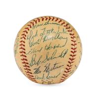 A 1957 New York Giants Team Signed Autograph Baseball Including Willie Mays (JSA Letter of Authenticity),