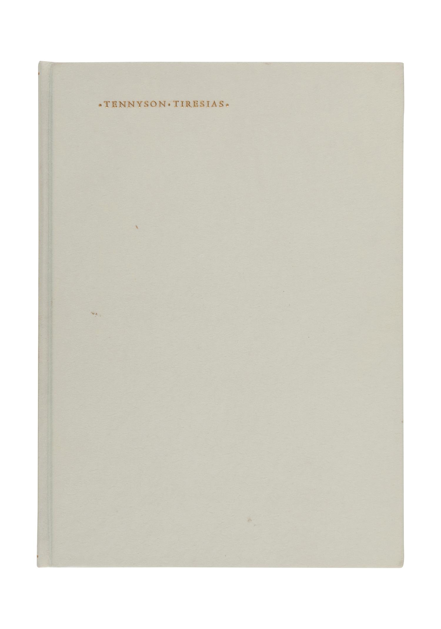 BASKIN, Leonard (1922-2000). TENNYSON, Alfred Lord (1809-1892). Tiresias. Northampton, MA: Gehenna Press, 1970.