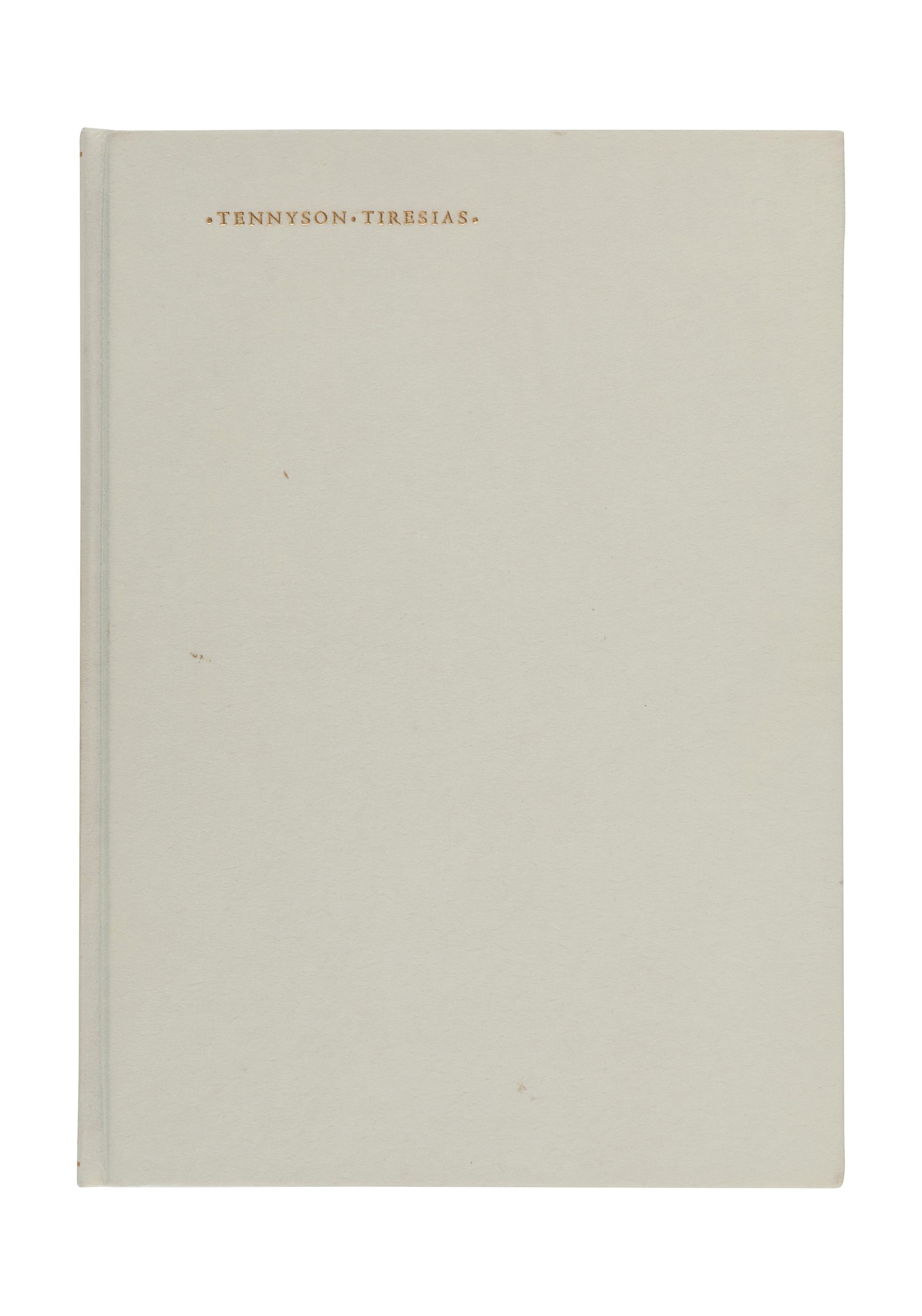 BASKIN, Leonard (1922-2000). TENNYSON, Alfred Lord (1809-1892). Tiresias. Northampton, MA: Gehenna Press, 1970.