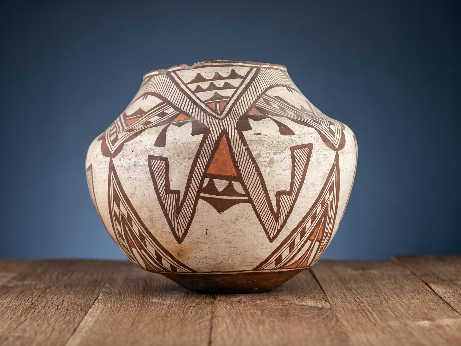 Zuni Polychrome Pottery Olla