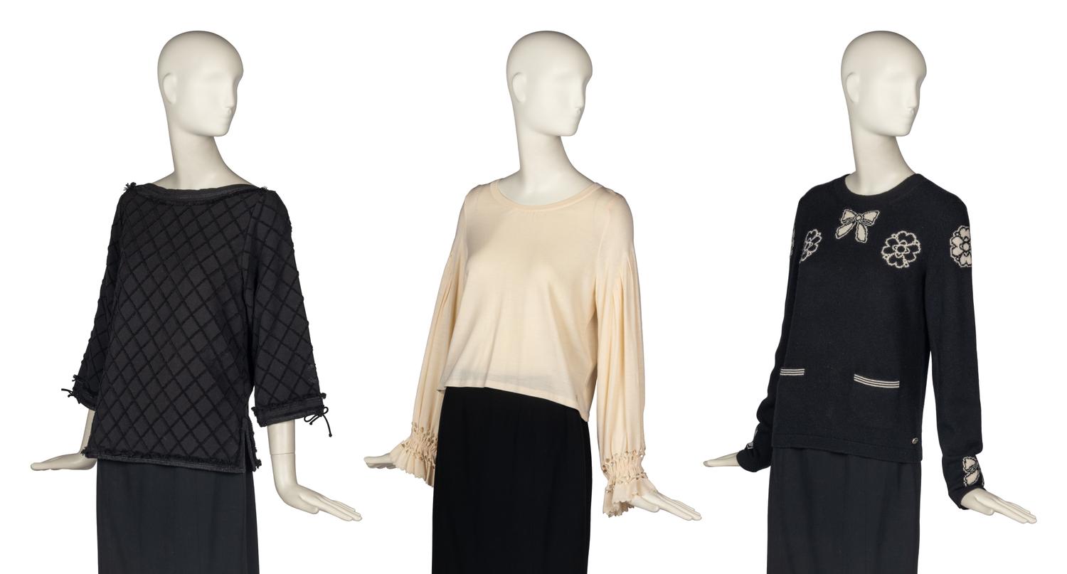 Three Chanel Sweaters