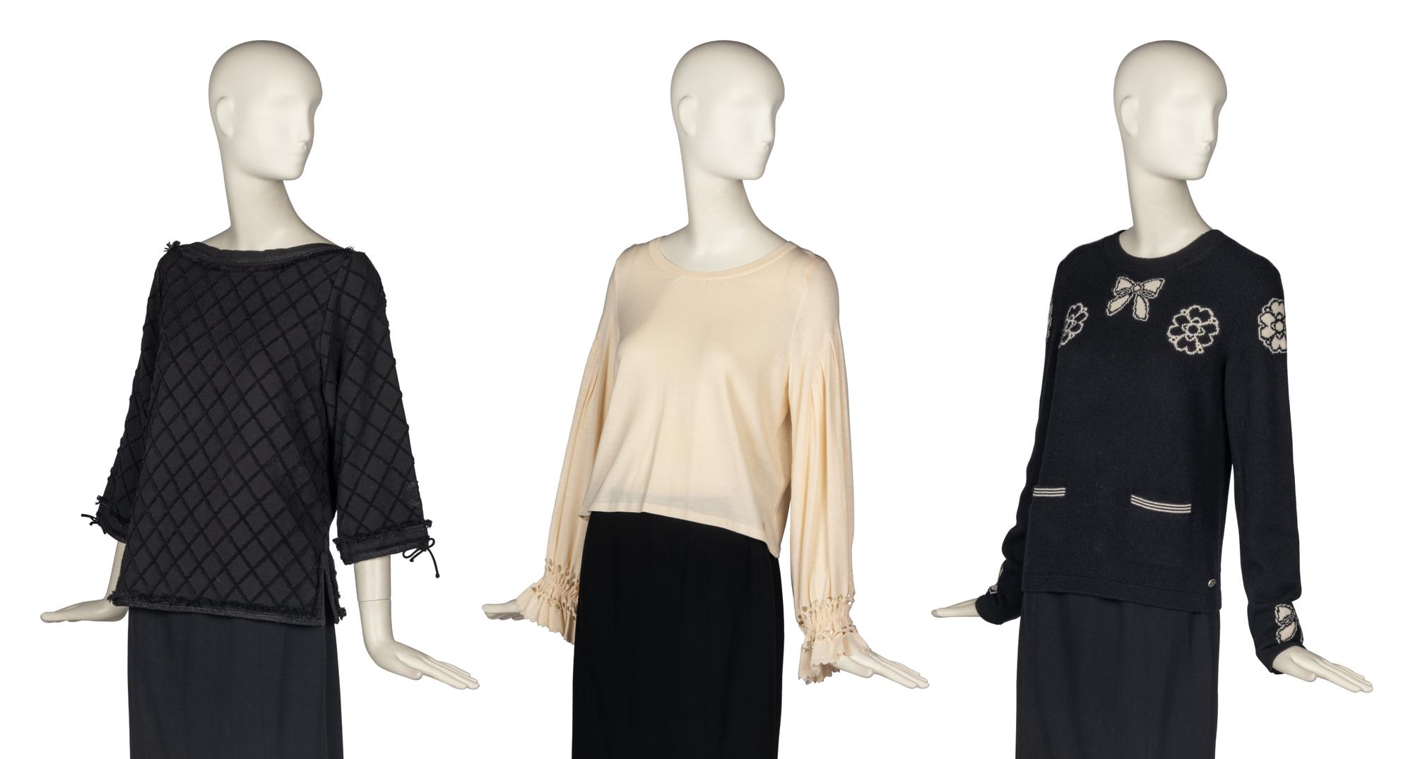 Three Chanel Sweaters