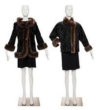 Two Mouratidis Broadtail Lamb and Sable Jackets