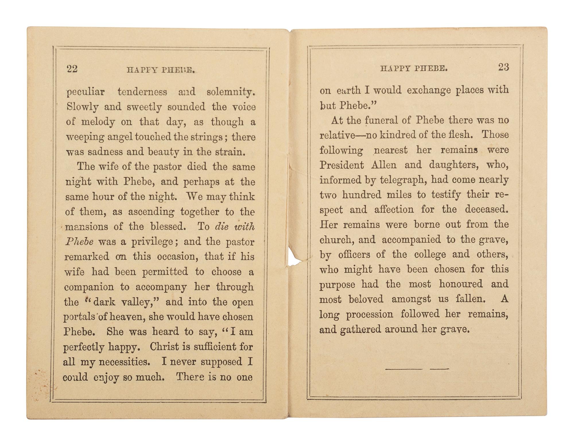 [ENSLAVEMENT & ABOLITION]. [UPHAM, Mrs. T.C.]. Happy Phebe . Dublin and London: ca 1860-1861.