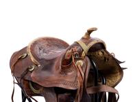 A Fred Mueller Tooled Leather Saddle