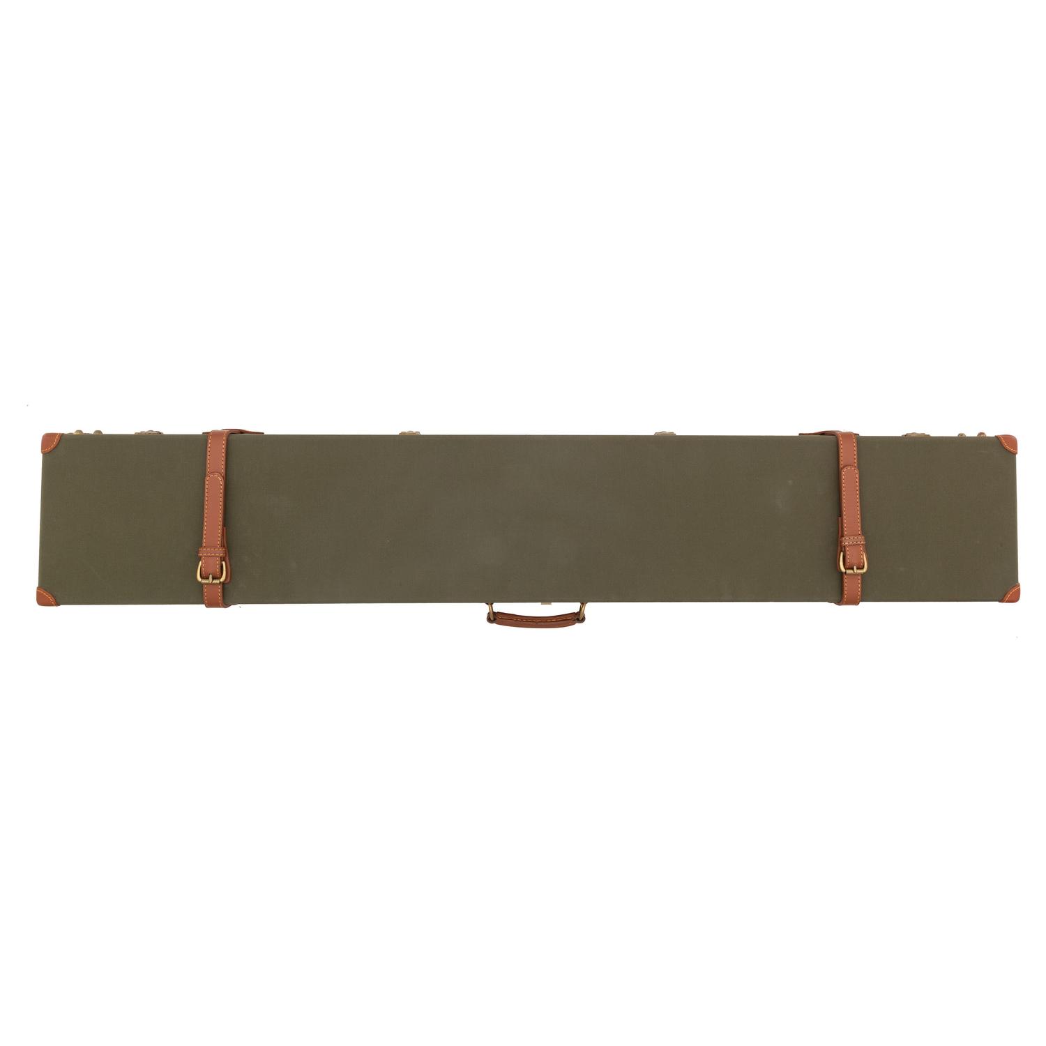 Unmarked Green Canvas and Leather Shotgun Case New in Box