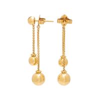 DAVID YURMAN, YELLOW GOLD AND DIAMOND DROP EARRINGS