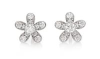 A Pair of 18 Karat White Gold and Diamond 'Socrate' Earrings, Van Cleef & Arpels, 1.90 dwts.