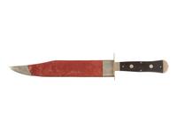 [CIVIL WAR]. Wragg & Sons gold paneled XLNT Bowie knife.