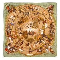 An Hermes Silk Scarf, 35 x 35 inches.