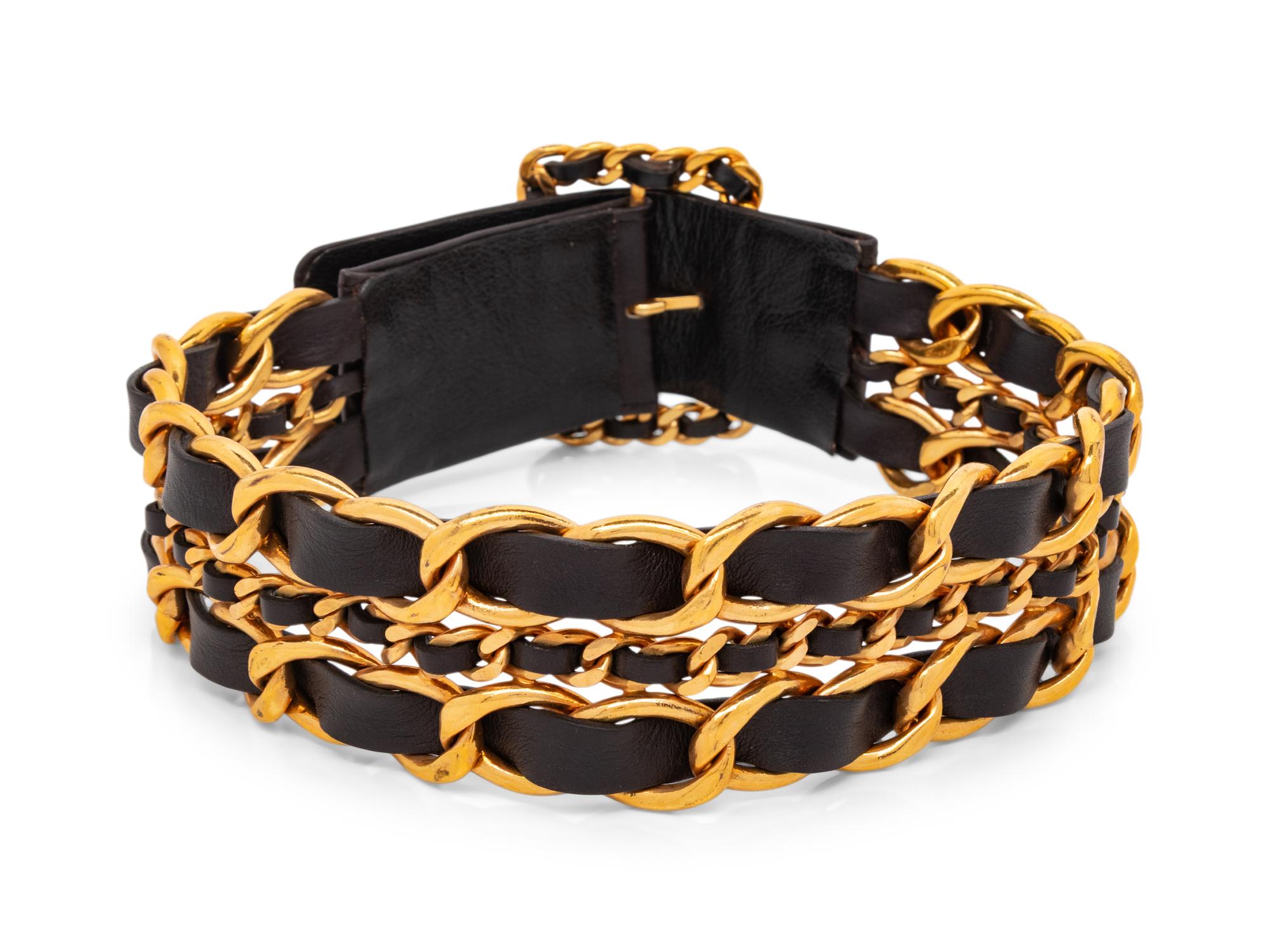 Chanel, Interwoven Leather-Chain Belt