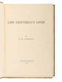 LAWRENCE, D.H (1885-1930). Lady Chatterley's Lover. Florence: Privately Printed, 1928.