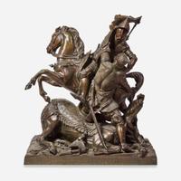 Jean-François-Théodore Gechter (French, 1796-1844) Charles Martel vs. Abderame, dated "1823"