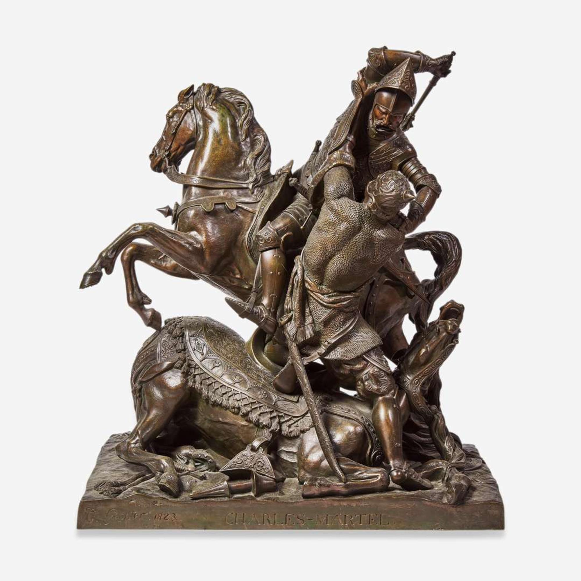 Jean-François-Théodore Gechter (French, 1796-1844) Charles Martel vs. Abderame, dated "1823"
