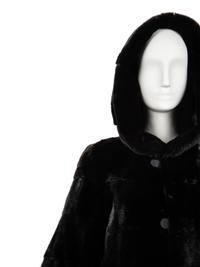 J. Mendel Black Mink Lined Rain Coat