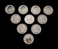 A Large Collection of Eighty-Eight US-Mint Issued America the Beautiful 5 oz. Silver Rounds