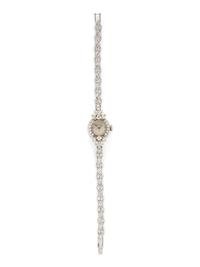 H.W. BEATTIE & SONS, WHITE GOLD AND DIAMOND WATCH
