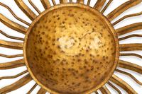 A Gilt Metal Sunburst Ceiling Fixture