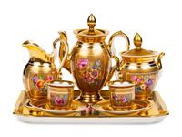 A Dresden Porcelain Coffee Service