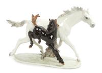 A Hutschenreuther Porcelain Figural Group Width 14 inches. — LATE 20TH CENTURY