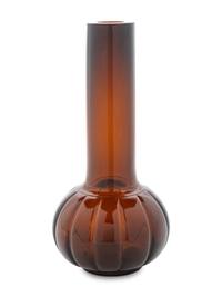 A Transparent Amber-Tone Glass Bottle