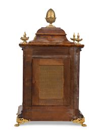 A George II Style Gilt Bronze Mounted Oak Bracket Clock