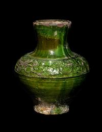 A Chinese Green Glazed Hu Vase