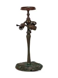 An American Leaded Glass Tulip Lamp
