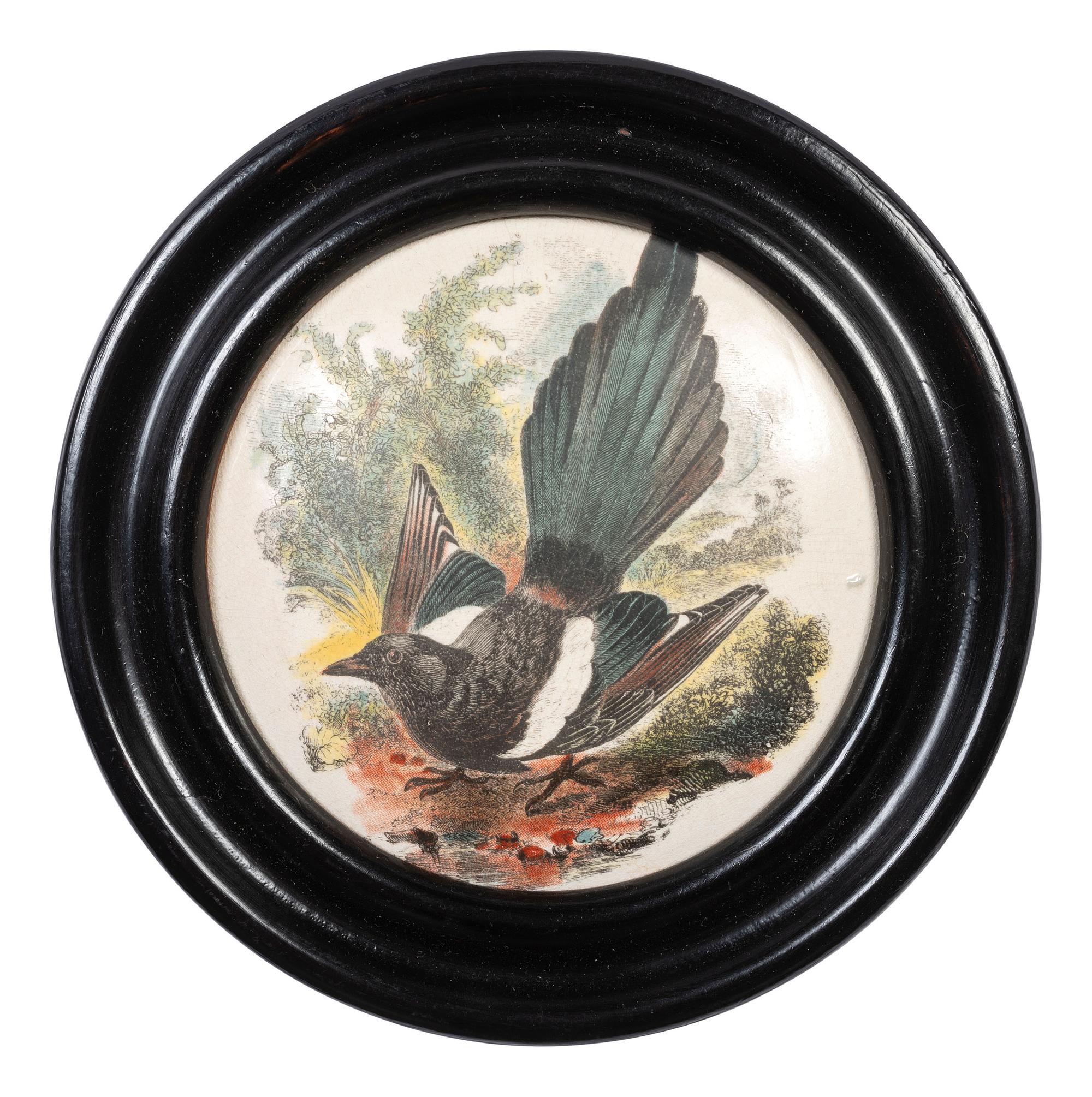 Four Framed Porcelain Animal Plaques