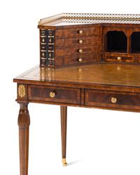 A Georgian Style Mahogany Carlton House Desk