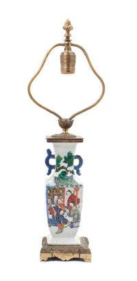A Chinese Export Porcelain Vase Height overall 19 1/2 inches.