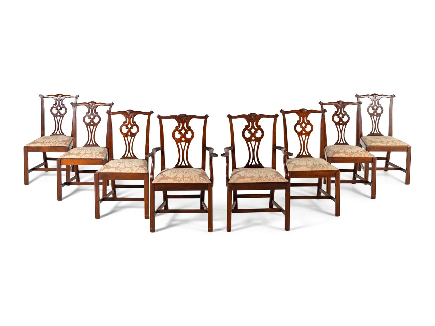 A Set of George III Style Mahogany Dining Chairs
