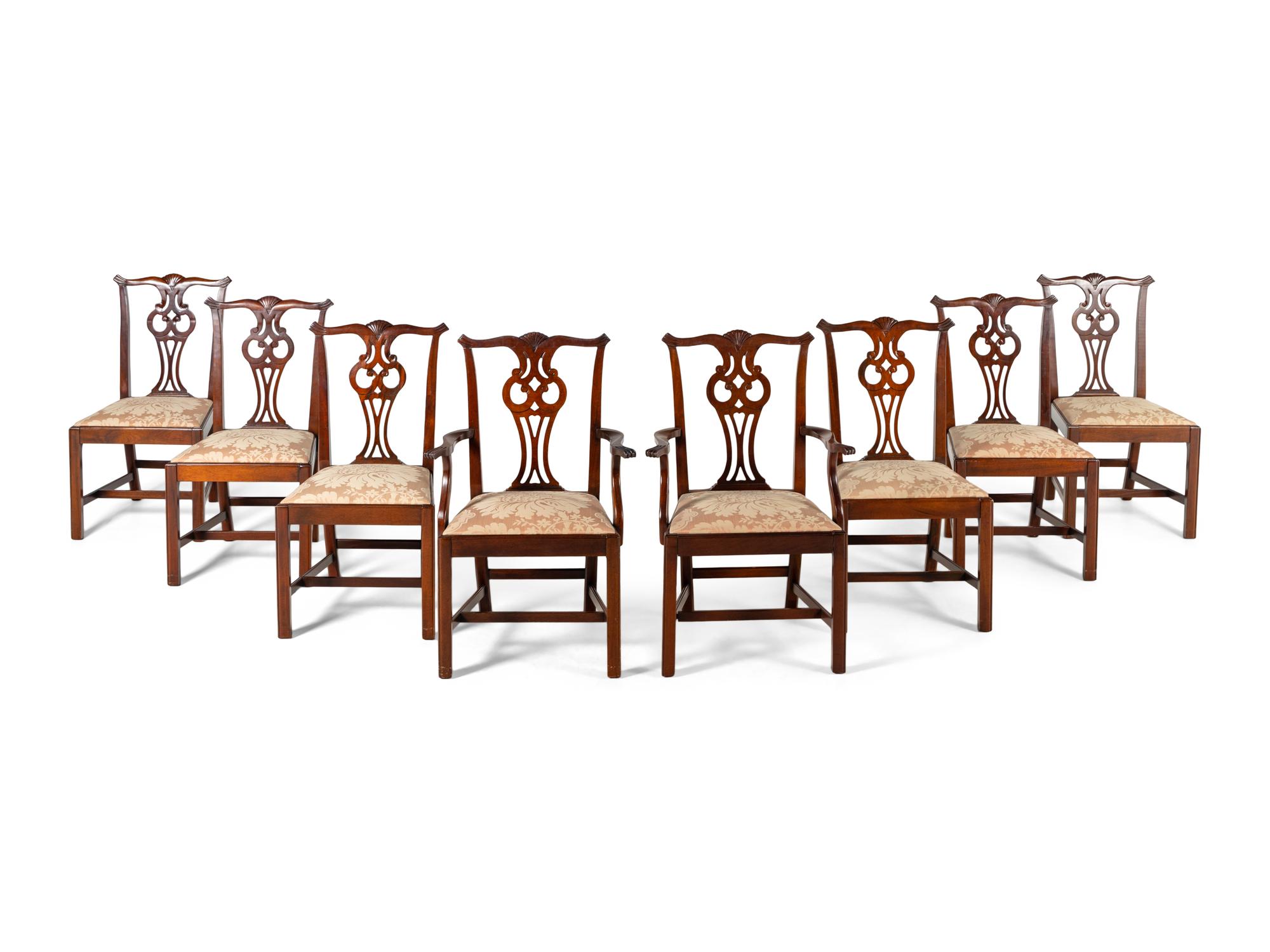 A Set of George III Style Mahogany Dining Chairs